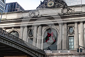 Grand Central Terminal  in Midtown Manhattan  New York city external daylight low angle view with no people