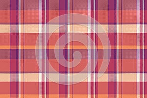 Grand check pattern fabric, royalty texture plaid seamless. Setting vector textile tartan background in orange and red colors