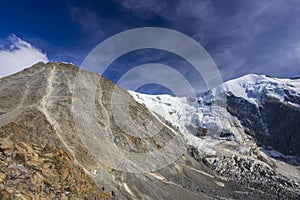 Grand Couloir, Couloir du Gouter or Couloir of Death on Mont Blanc