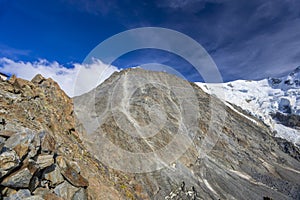 Grand Couloir, Couloir du Gouter or Couloir of Death on Mont Blanc