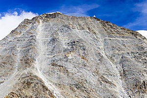 Grand Couloir on Montblanc climbing route from Tet Rousse refuge