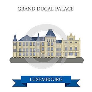 Grand Ducal Palace Luxembourgflat vector attraction landmark photo
