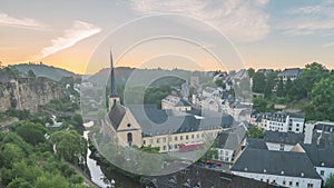 Grand Duchy of Luxembourg time lapse at Grund