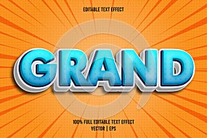 Grand editable text effect comic style