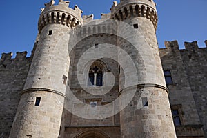 The grand entrance the famous Knights Grand Master Palace also known as Castello.