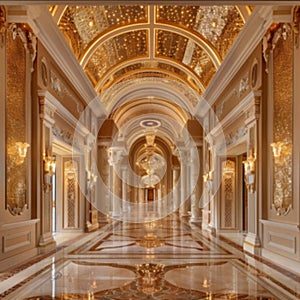 A grand foyer that welcomes guests with its majestic beauty