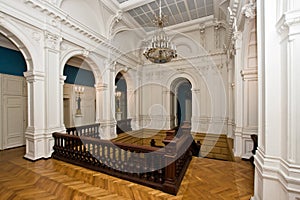 Grand hall in old majestic palace