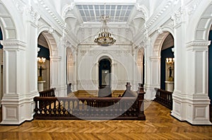 Grand hall in old majestic palace