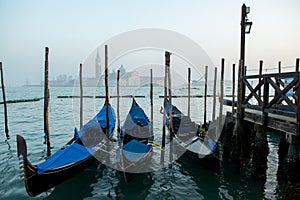 Grand Ð¡hannel with gondola and gondolier, Venice, Italy.