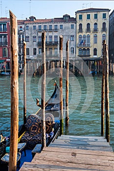 Grand Ð¡hannel with gondolas, Venice, Italy.