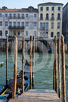 Grand Ð¡hannel with gondolas, Venice, Italy.