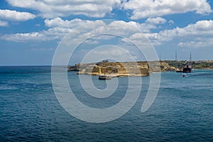 Grand Harbour and Ricasoli Fort in Kalkara - Valletta, Malta