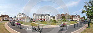 The Grand Hotel de Cabourg with the Casino Gardens.