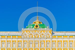 Grand Kremlin palace details in the winter day