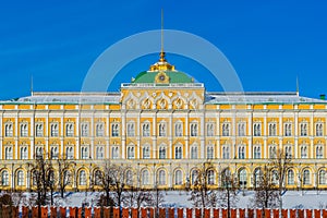Grand Kremlin palace in the winter day