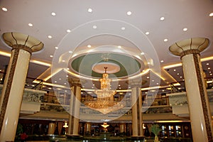 Grand luxurious hotel hall