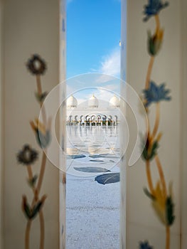 Grand Mosque Hallway. Abu Dhabi, UAE