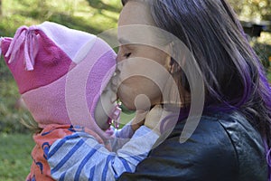 Grand Mother and Grand Daughter heartfelt moment