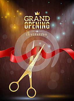 Grand Opening Background Illustration photo