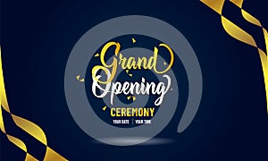 Grand opening background realistic style with confetti