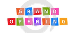 Grand opening banner poster