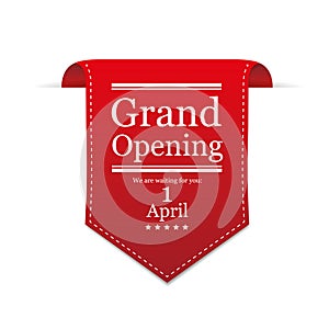 Grand opening banner vector illustration