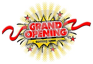 Grand opening comic invitationt