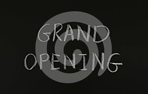 Grand opening drawing on blackboard