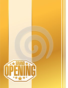 grand opening gold card sign stamp