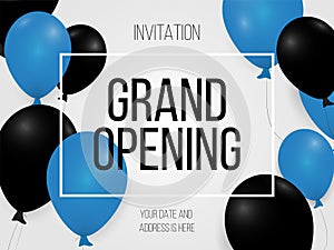 Grand opening invitation banner, poster, flyer.