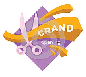 Grand opening, new shop or store promotion vector