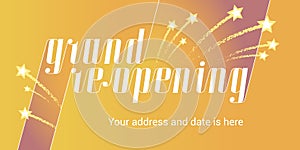 Grand opening or re opening vector background.