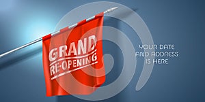 Grand opening or re-opening vector illustration, background for new store