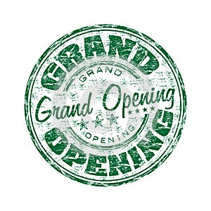 Grand opening rubber stamp