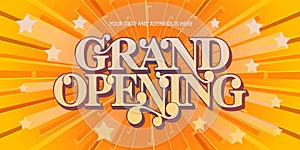 Grand opening vector background, banner