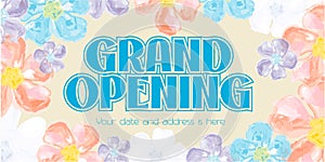 Grand opening vector illustration