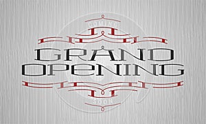 Grand opening vector illustrationbanner photo