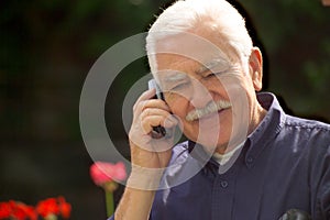 Grand pa and cellphone