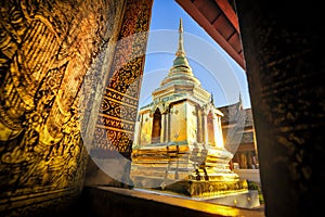 Grand Pagoda of Wat Phra Singh Tenple, Landmark of Chaingmai, Thailand