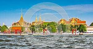 Grand Palace in Bangkok, Thailand as Seen from Chao Phraya River