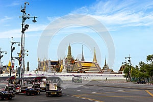 Grand Palace with blue sky in Bangkok Thailand