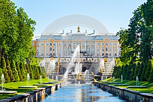 Grand Palace in Petergof, St. Petersburg, Russia
