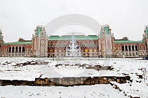 The grand palace in Tsaritsyno museum and park reserve.