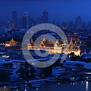 Grand Palace at twilight Thailand