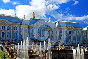 Grand Peterhof Palace and the Grand Cascade.