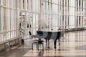 Grand piano in the hall