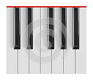 Grand piano keys. Realistic vector octave. Illustration for music design. photo