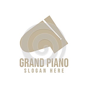 Grand Piano Logo Ideas. Inspiration logo design. Template Vector Illustration. Isolated On White Background