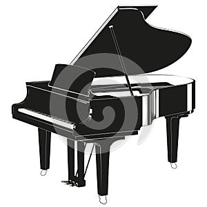 Grand Piano silhouette