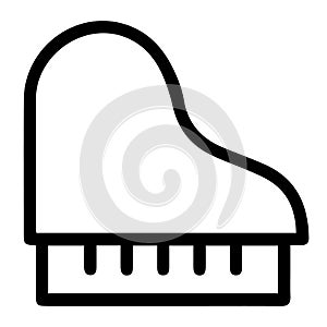 Grand piano vector icon EPS 10. Black simple illustration isolated on grey background